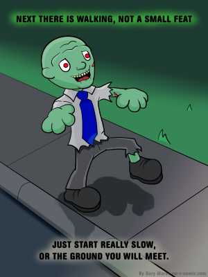 Remove R Comic (aka rm -r comic), by Gary Marks:It's hard being a zombie, 5 of 8