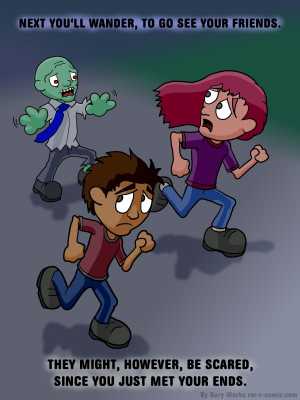 Remove R Comic (aka rm -r comic), by Gary Marks:It's hard being a zombie, 6 of 8