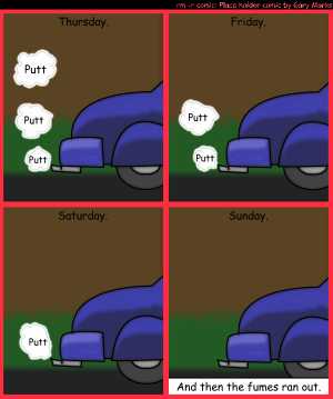 Remove R Comic (aka rm -r comic), by Gary Marks:Putt, putt, puh...