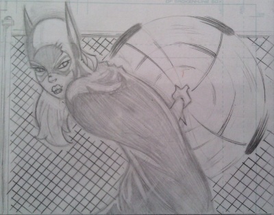 Nightwing and Batgirl by Jazel Riley