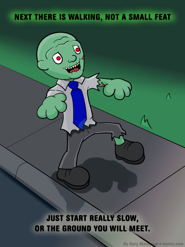 Remove R Comic (aka rm -r comic), by Gary Marks: It's hard being a zombie, 5 of 8