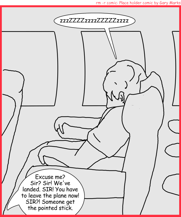 Remove R Comic (aka rm -r comic), by Gary Marks: Sleepless flights