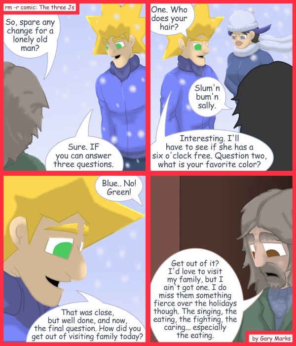 Remove R Comic (aka rm -r comic), by Gary Marks: 2011 Holiday tale, part 8 of 12